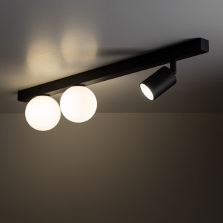 Plafonnier Vox 3 lumières – noir – en métal – style moderne et loft