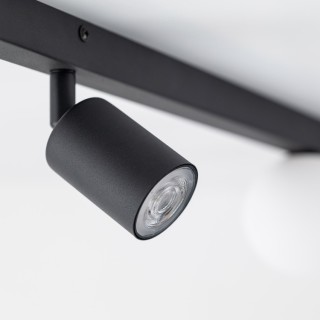 Plafonnier Vox 3 lumières – noir – en métal – style moderne et loft