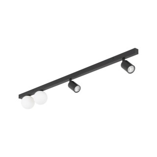 Plafonnier Vox 4 lumières – noir – en métal – style moderne et loft