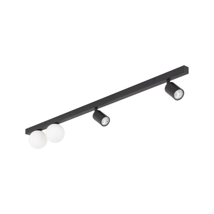 Plafonnier Vox 4 lumières – noir – en métal – style moderne et loft