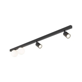 Plafonnier Vox 4 lumières – noir – en métal – style moderne et loft