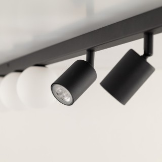 Plafonnier Vox 6 lumières – noir – en métal – style moderne et loft