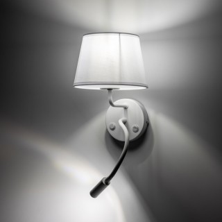 Lampe à poser Maja 2 lumières – blanc – en métal – style moderne et loft
