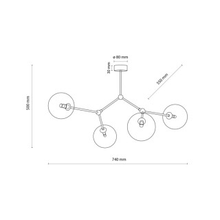 Plafonnier Fairy – doré – en métal – style moderne