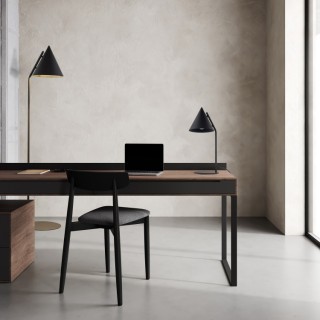 Lampadaire Cono 1 lumière – noir – en métal – style moderne et loft