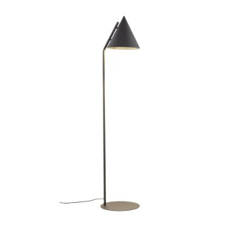 Lampadaire Cono 1 lumière – noir – en métal – style moderne et loft