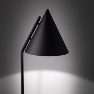 Lampadaire Cono 1 lumière – noir – en métal – style moderne et loft
