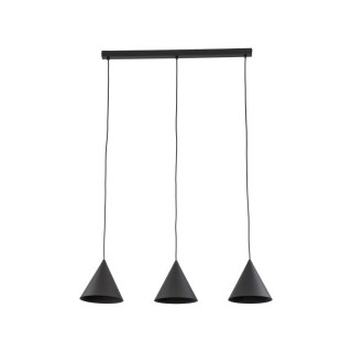 Suspension Cono 3 lumières – noir – en métal – style moderne et loft