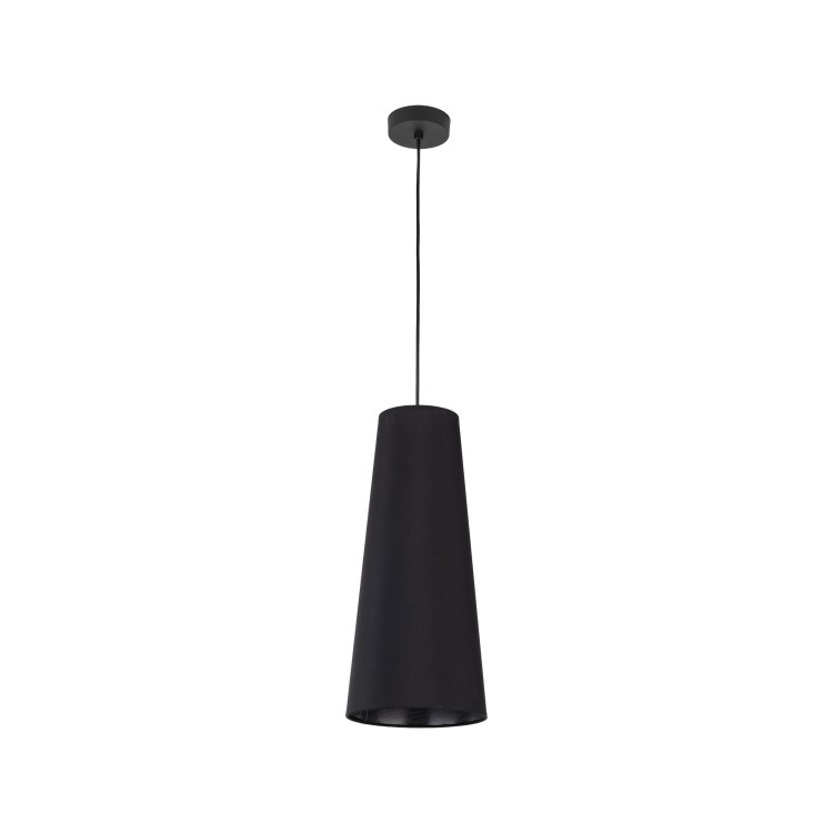 Suspension Zing 1 lumière – noir – en plastique – style loft