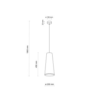Suspension Zing 1 lumière – noir – en plastique – style loft