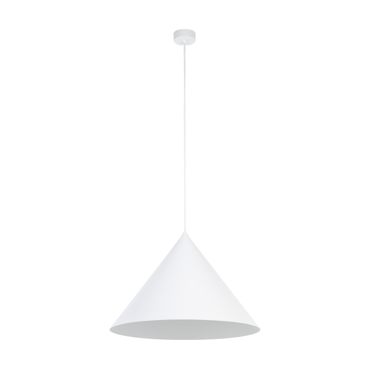 Suspension Cono 1 lumière – blanc – en métal – style moderne et loft