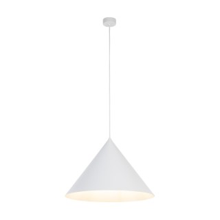 Suspension Cono 1 lumière – blanc – en métal – style moderne et loft