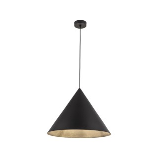 Suspension Cono 1 lumière – noir – en métal – style moderne et loft