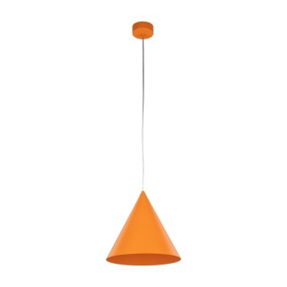 Suspension Cono 1 lumière – orange – en métal – style moderne