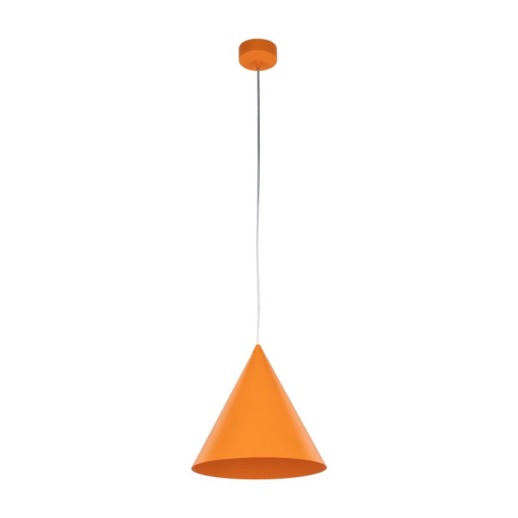 Suspension Cono 1 lumière – orange – en métal – style moderne