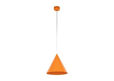 Suspension Cono 1 lumière – orange – en métal – style moderne