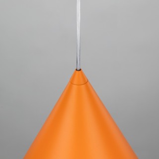 Suspension Cono 1 lumière – orange – en métal – style moderne