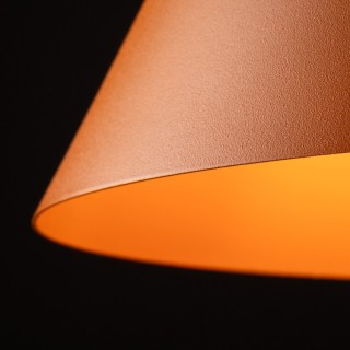 Suspension Cono 1 lumière – orange – en métal – style moderne