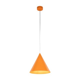 Suspension Cono 1 lumière – orange – en métal – style moderne