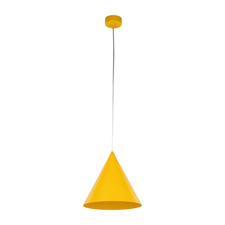 Suspension Cono 1 lumière – jaune – en métal – style moderne