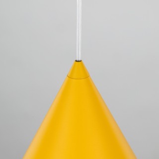 Suspension Cono 1 lumière – jaune – en métal – style moderne