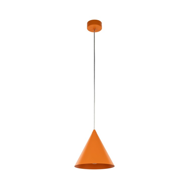 Suspension Cono 1 lumière – orange – en métal – style moderne