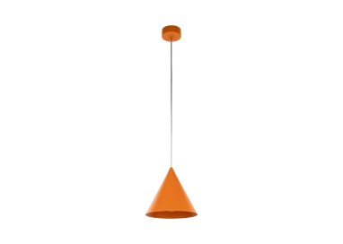 Suspension Cono 1 lumière – orange – en métal – style moderne