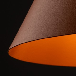Suspension Cono 1 lumière – orange – en métal – style moderne