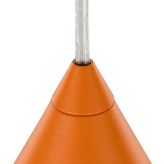Suspension Cono 1 lumière – orange – en métal – style moderne