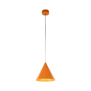 Suspension Cono 1 lumière – orange – en métal – style moderne