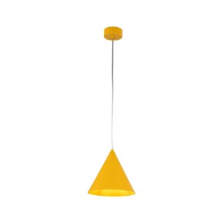 Suspension Cono 1 lumière – jaune – en métal – style moderne
