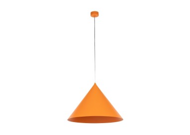 Suspension Cono 1 lumière – orange – en métal – style moderne