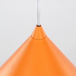 Suspension Cono 1 lumière – orange – en métal – style moderne