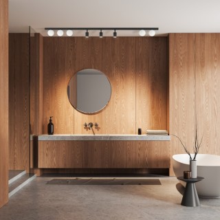 Plafonnier Vox – noir – en métal – style moderne et loft