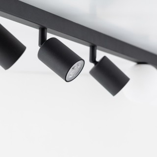 Plafonnier Vox – noir – en métal – style moderne et loft