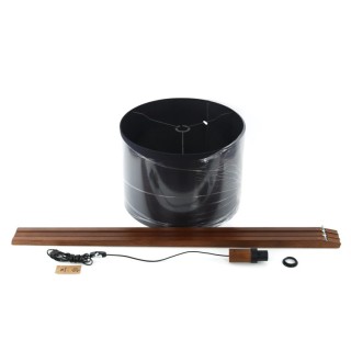 Lampadaire Grand – noix – en métal et bois – style moderne