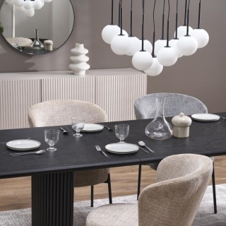 Suspension Martin – noir – en métal – style moderne
