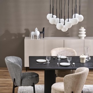 Suspension Martin – noir – en métal – style moderne