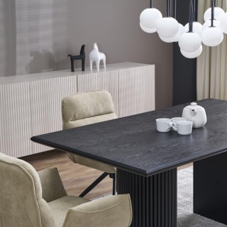 Suspension Martin – noir – en métal – style moderne