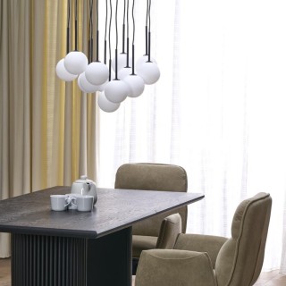 Suspension Martin – noir – en métal – style moderne