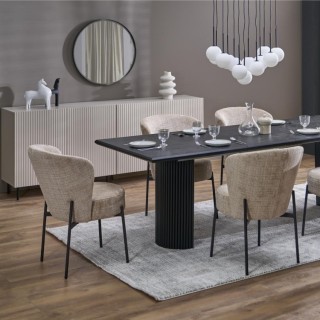 Suspension Martin – noir – en métal – style moderne