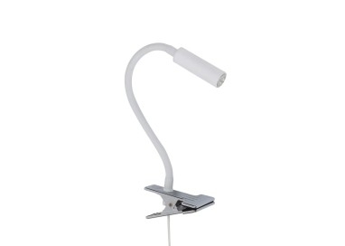 Lampe à poser Lagos 1 lumière – blanc – en métal – style moderne et loft