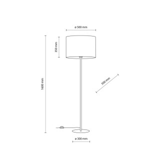 Lampadaire Umberto 1 lumière – doré & noir – en métal – style moderne