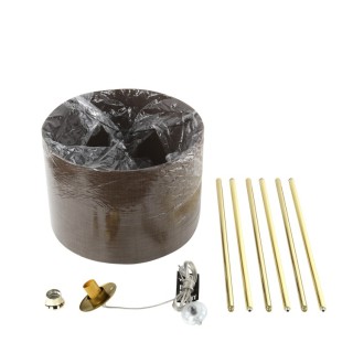 Lampadaire Umberto 1 lumière – doré & noir – en métal – style moderne