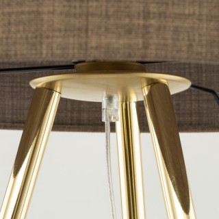 Lampadaire Umberto 1 lumière – doré & noir – en métal – style moderne