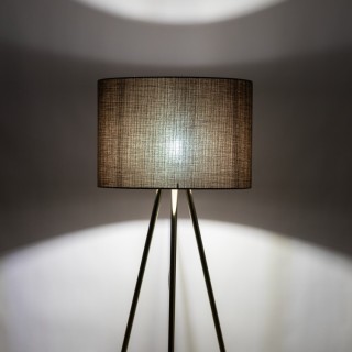 Lampadaire Umberto 1 lumière – doré & noir – en métal – style moderne