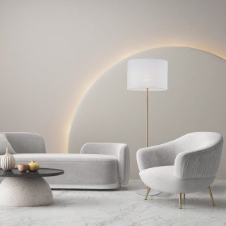 Lampadaire Umberto 1 lumière – doré – en métal – style moderne