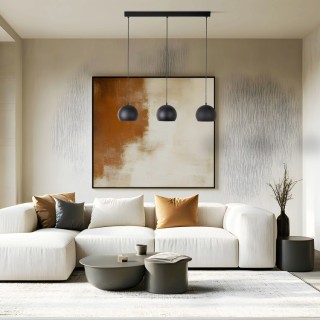 LAMPE SUSPENDUE ZOE NOIRE 3 P