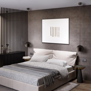 Suspension Zoe 1 lumière – brun – en métal – style moderne