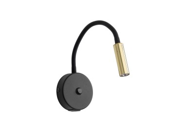 Applique murale Lagos 1 lumière – doré & noir – en métal – style moderne et loft